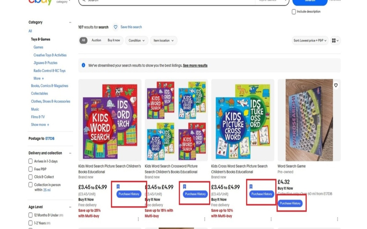 Ebay - Sold History button - 截图 2
