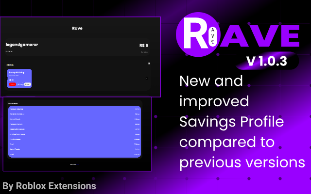 Rave - Robux Savings and Management Tool - 截图 1