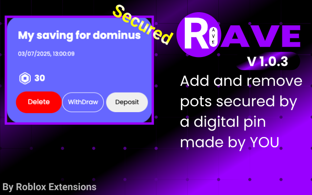 Rave - Robux Savings and Management Tool - 截图 3