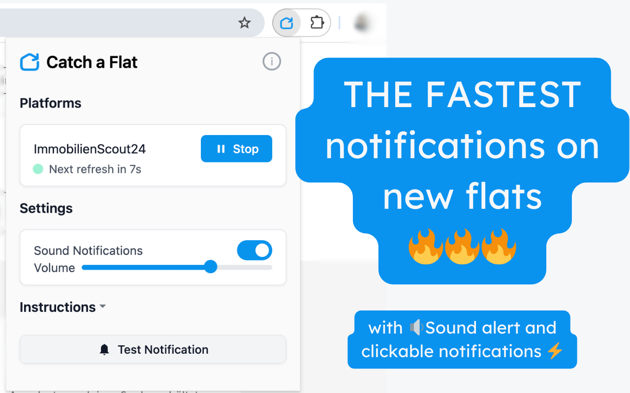 Catch a Flat - ImmoScout24 Notifier - 截图 3