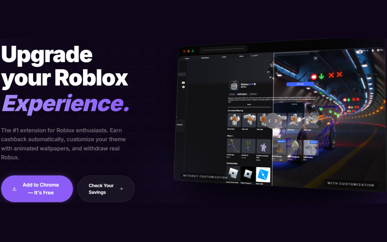 RoBack - Cashback & Customization for Roblox - 截图 1