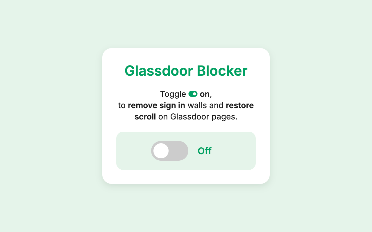 Glassdoor Sign In Blocker - 截图 3