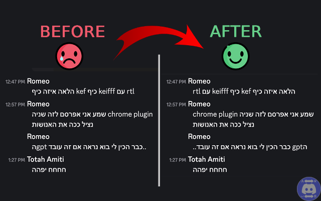 Romeo's Discord Bidi (RTL) Fix - 截图 1