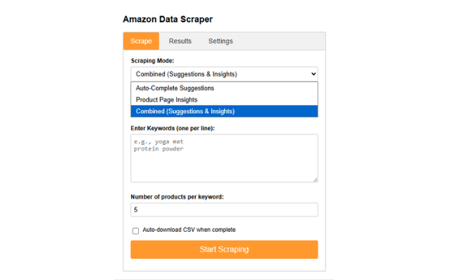 Amazon Data Scraper (Combined) - 截图 2
