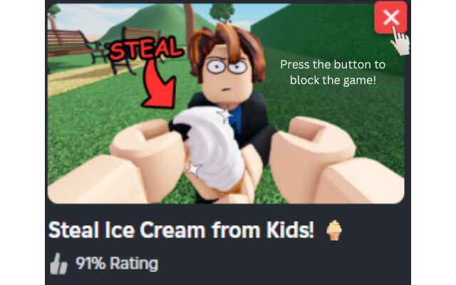 Roblox Game Blocker - 截图 1