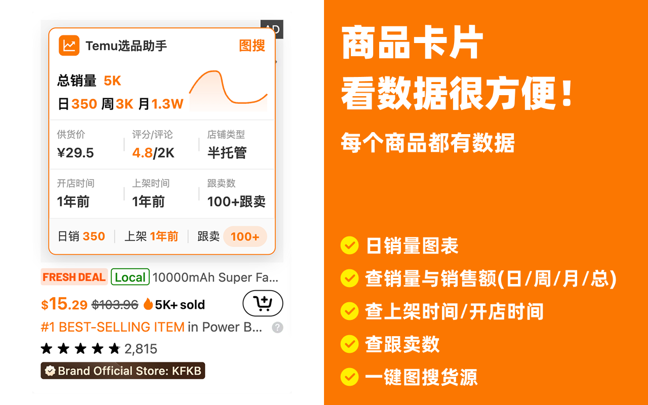 Temu选品助手 - 免费Temu选品与数据分析 - 截图 3