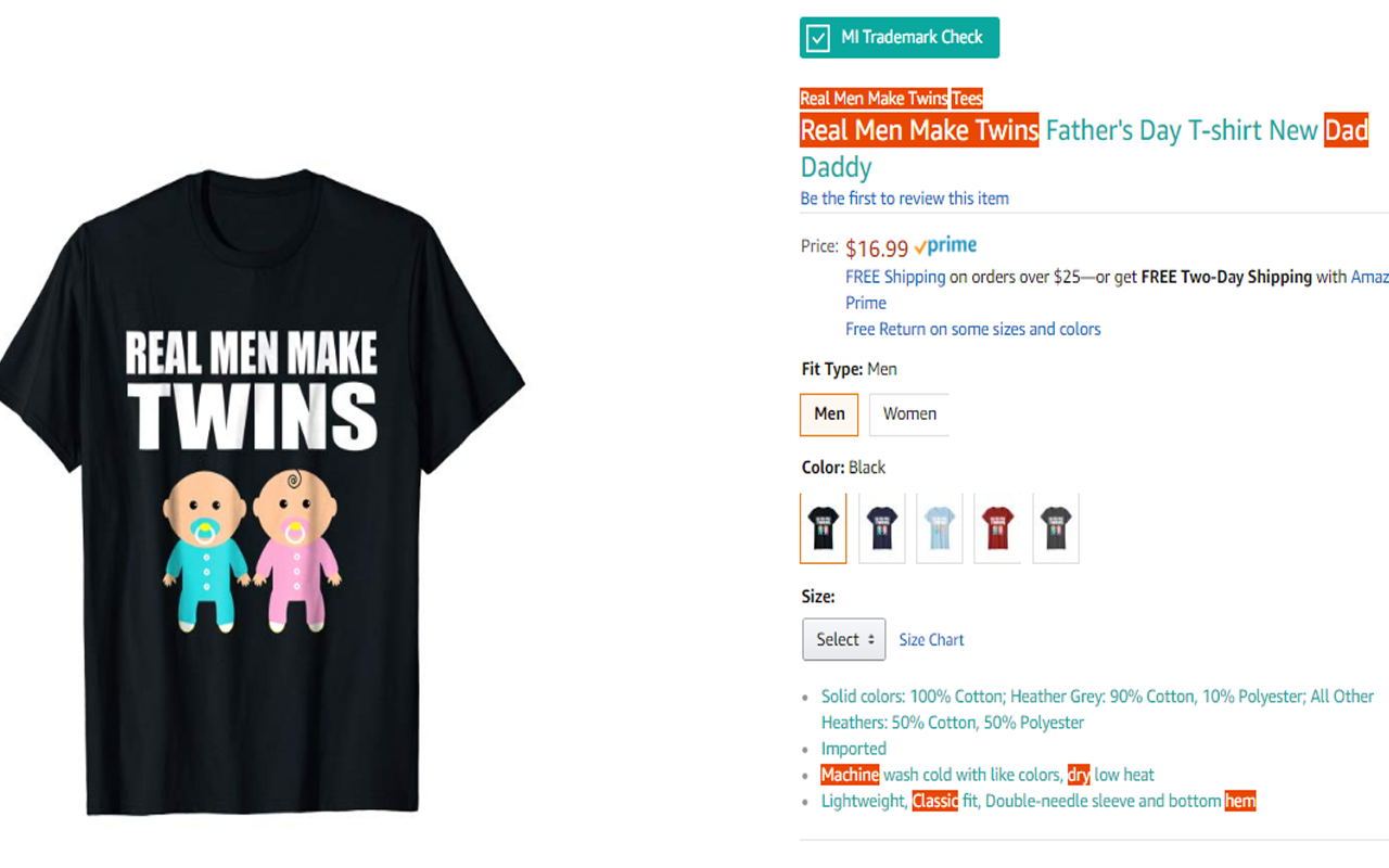 Merch by Amazon Trademark Protection - 截图 1