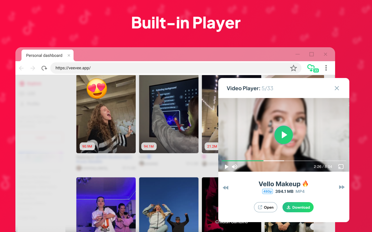 Video Downloader VeeVee – 视频下载器 - 截图 1