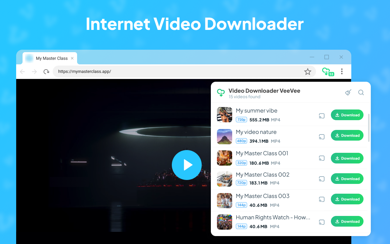 Video Downloader VeeVee – 视频下载器 - 截图 3