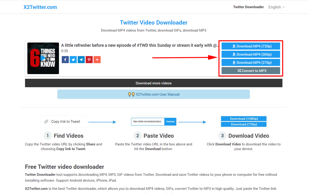 Twitter Downloader HD (X2Twitter) - 截图 4