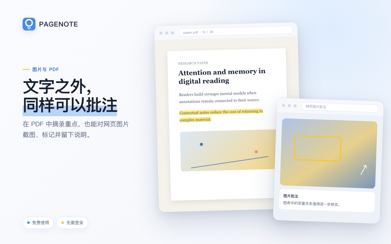 PAGENOTE一页一记 – 网页与 PDF 高亮批注 - 截图 2