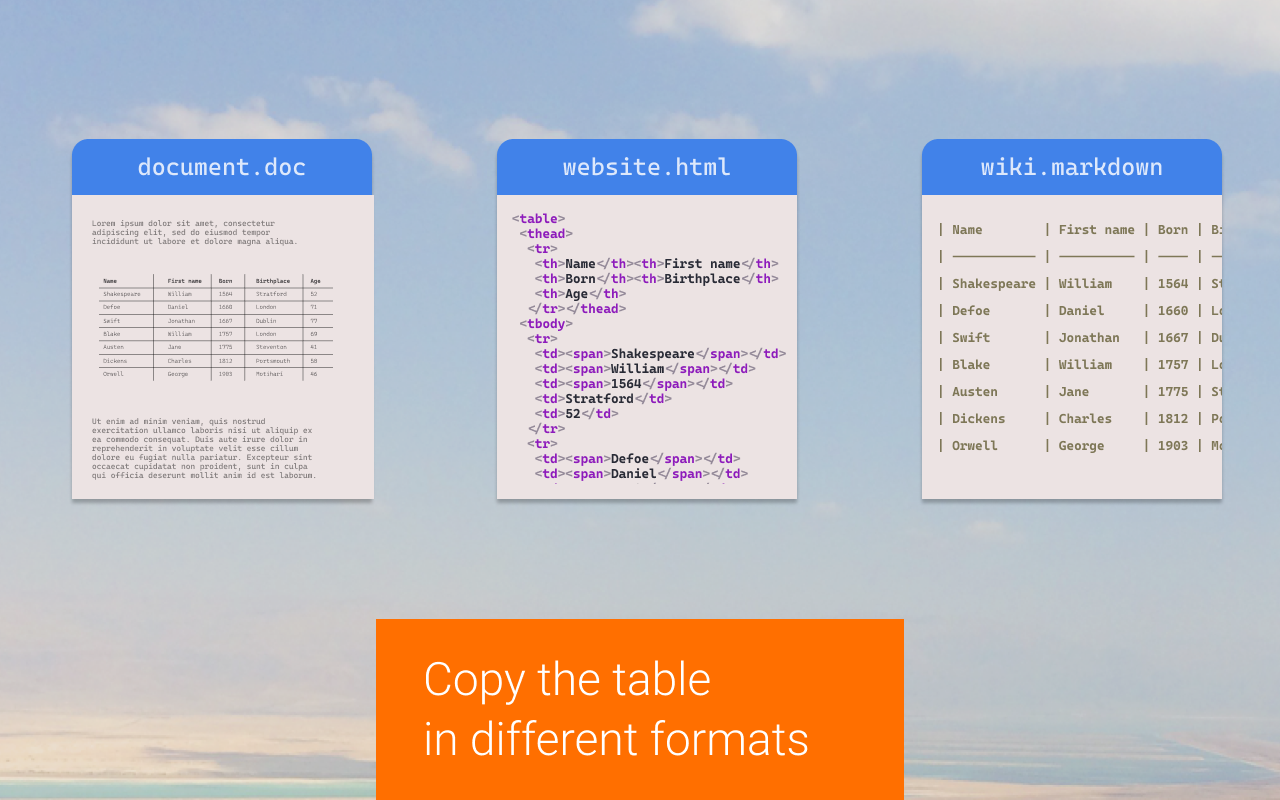 Copytables - 截图 2