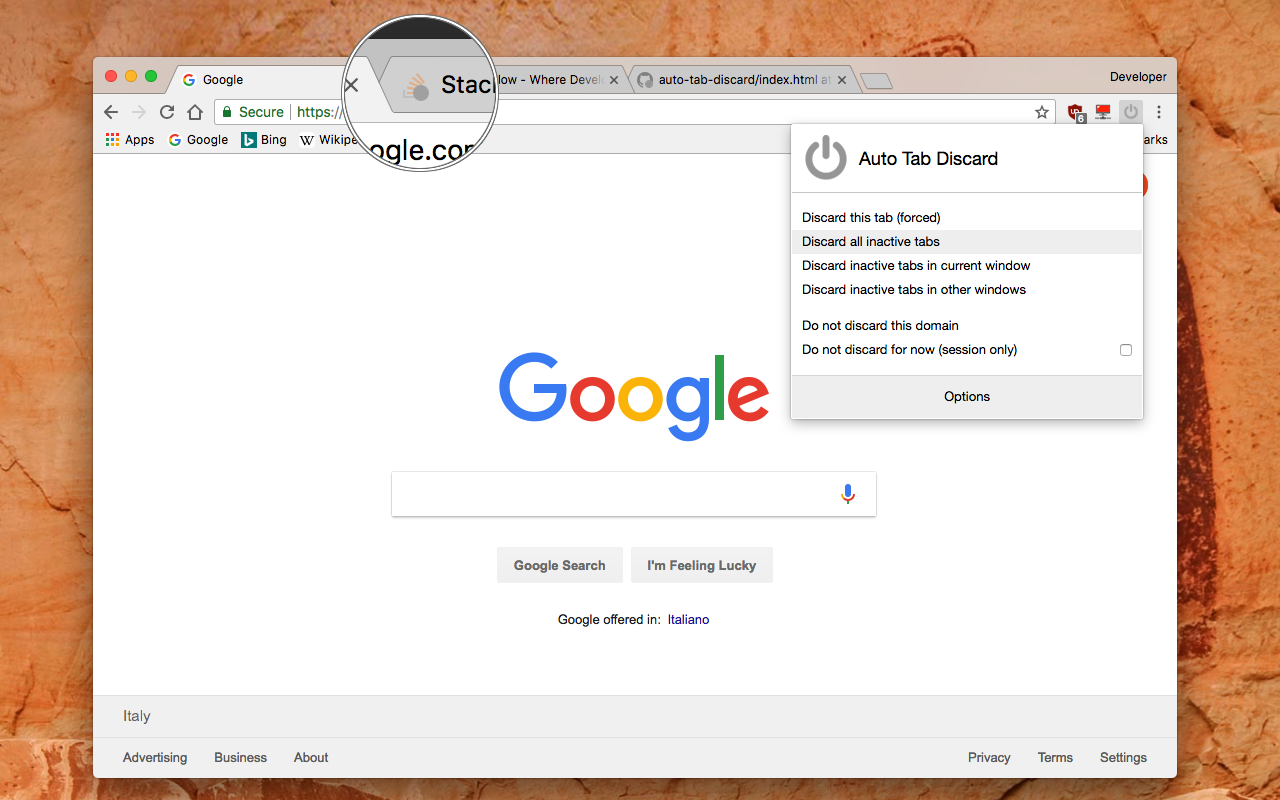 Auto Tab Discard (suspend) - 截图 3