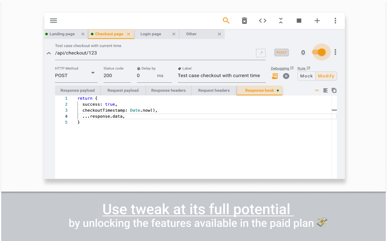 tweak: mock and modify HTTP requests - 截图 4