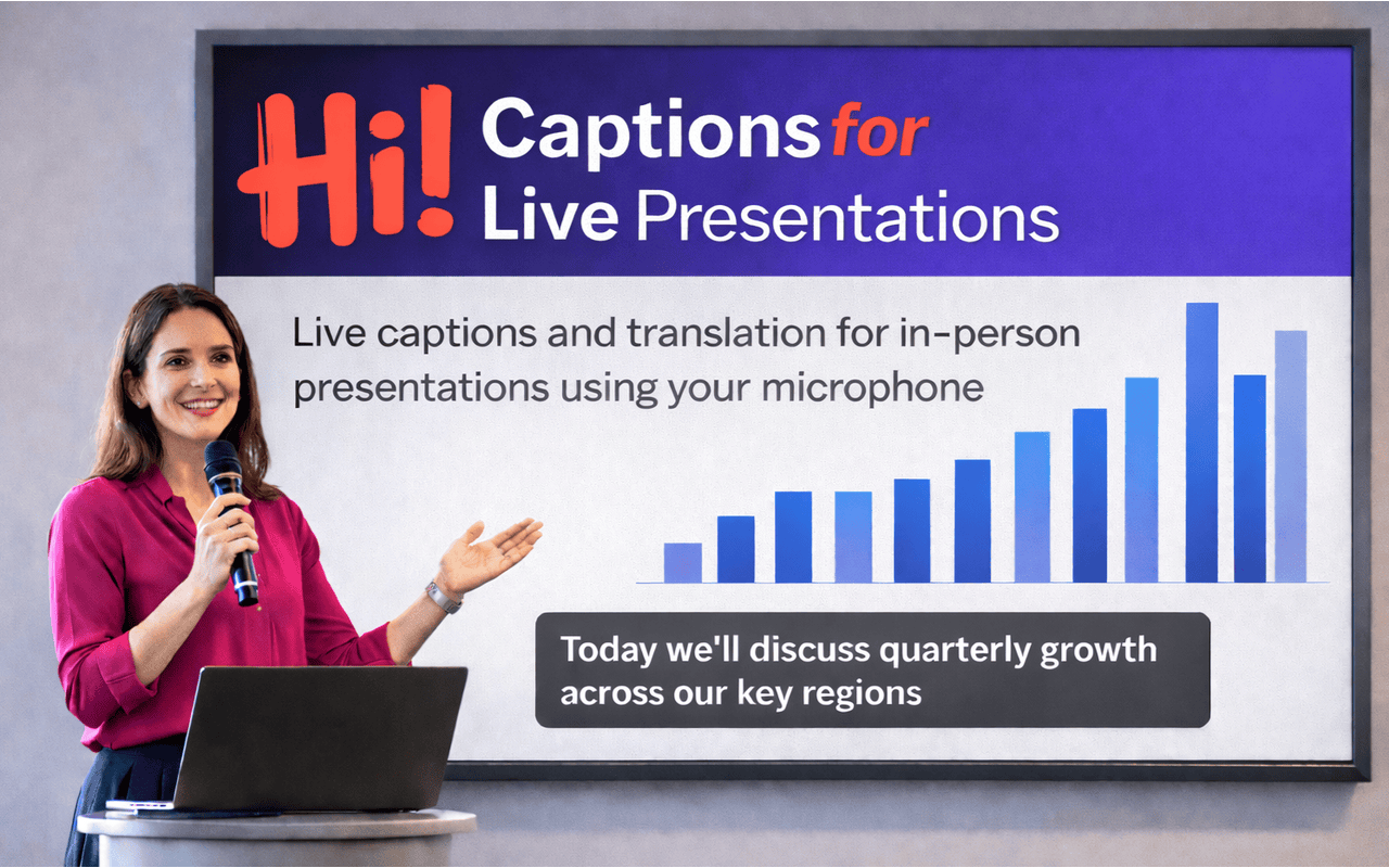 Captions for Live Presentations - 截图 3