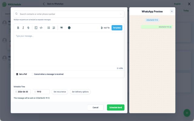 WAScheduler - WA Message Scheduler - 截图 2