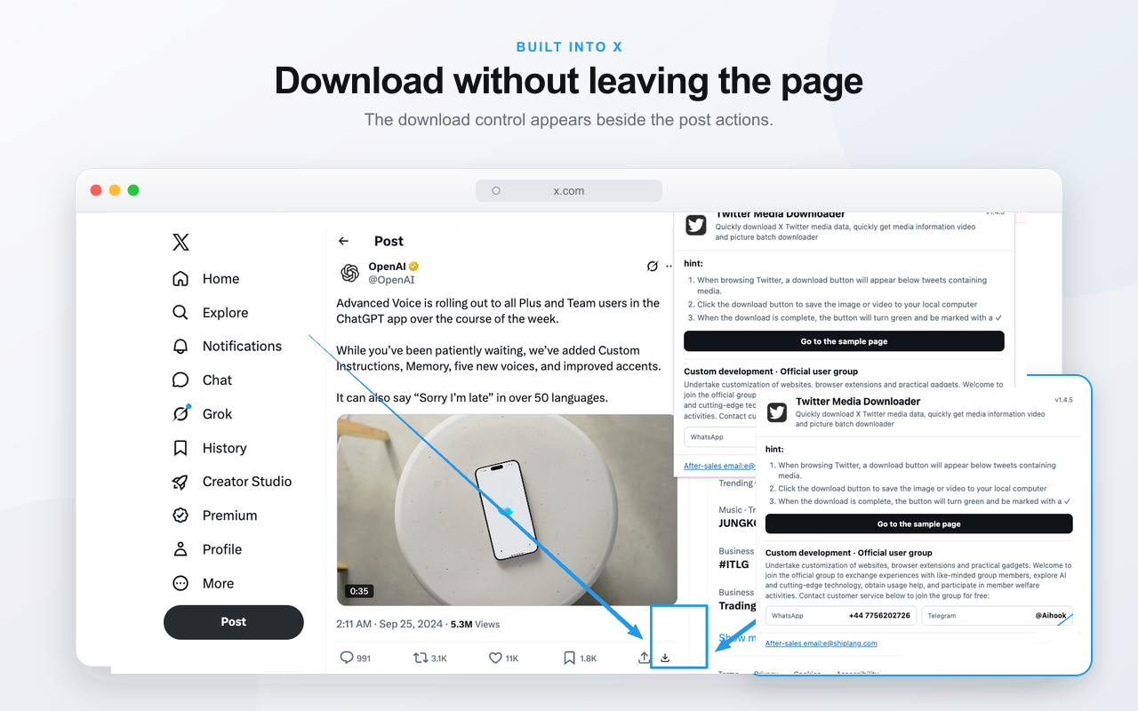 X Twitter视频图片批量下载器 - 截图 4