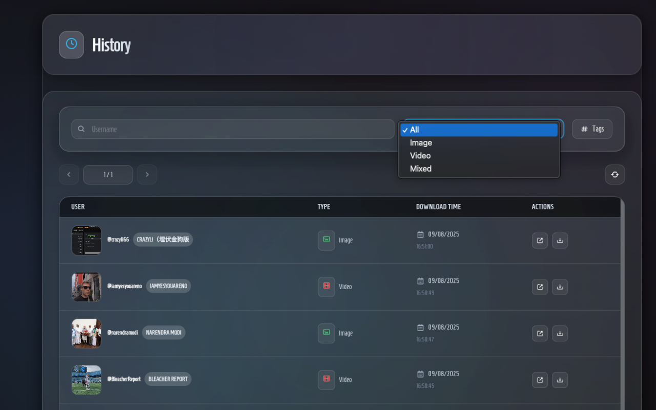 X Content Backup Tool - X/Twitter 媒体下载器 - 截图 1
