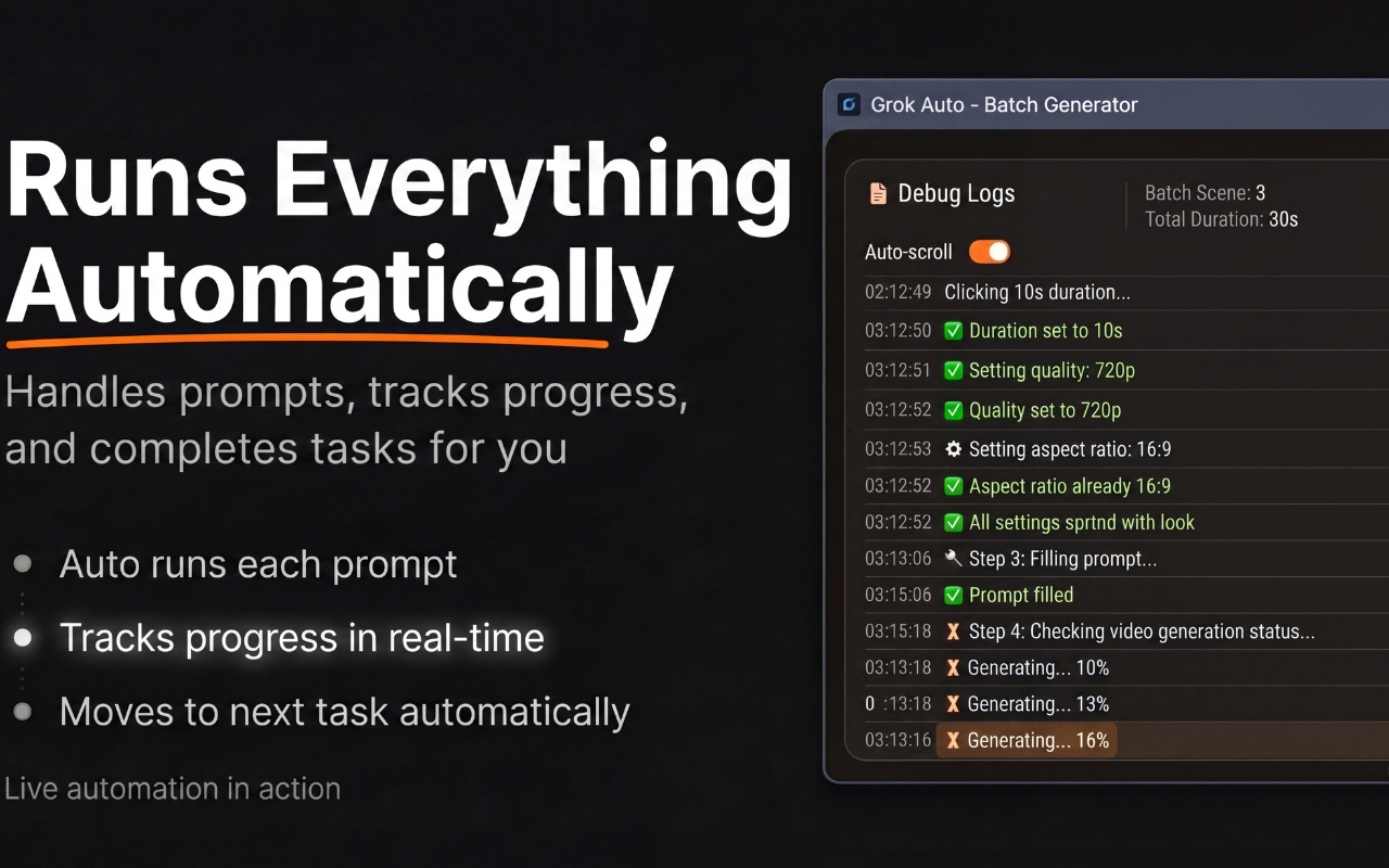 Grok Automation - Run Prompts Automatically - 截图 2