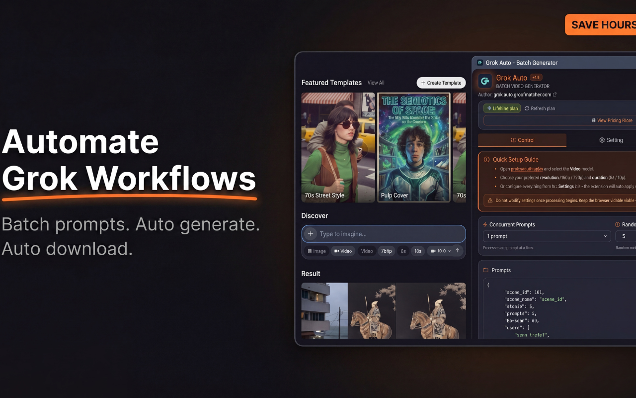 Grok Automation - Run Prompts Automatically - 截图 3