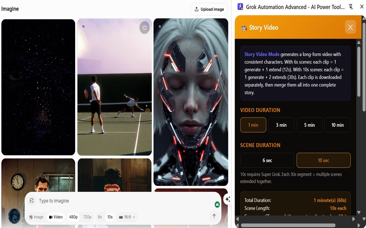 Grok Automation Advanced - AI Power Tools for Grok - 截图 1