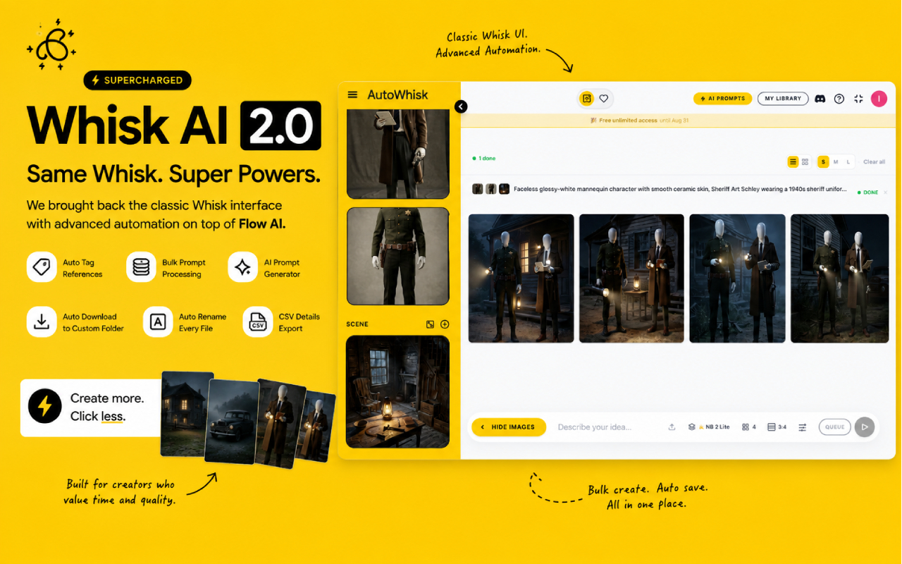 SuperWhisk - Whisk Style Workflow for Flow AI - 截图 3