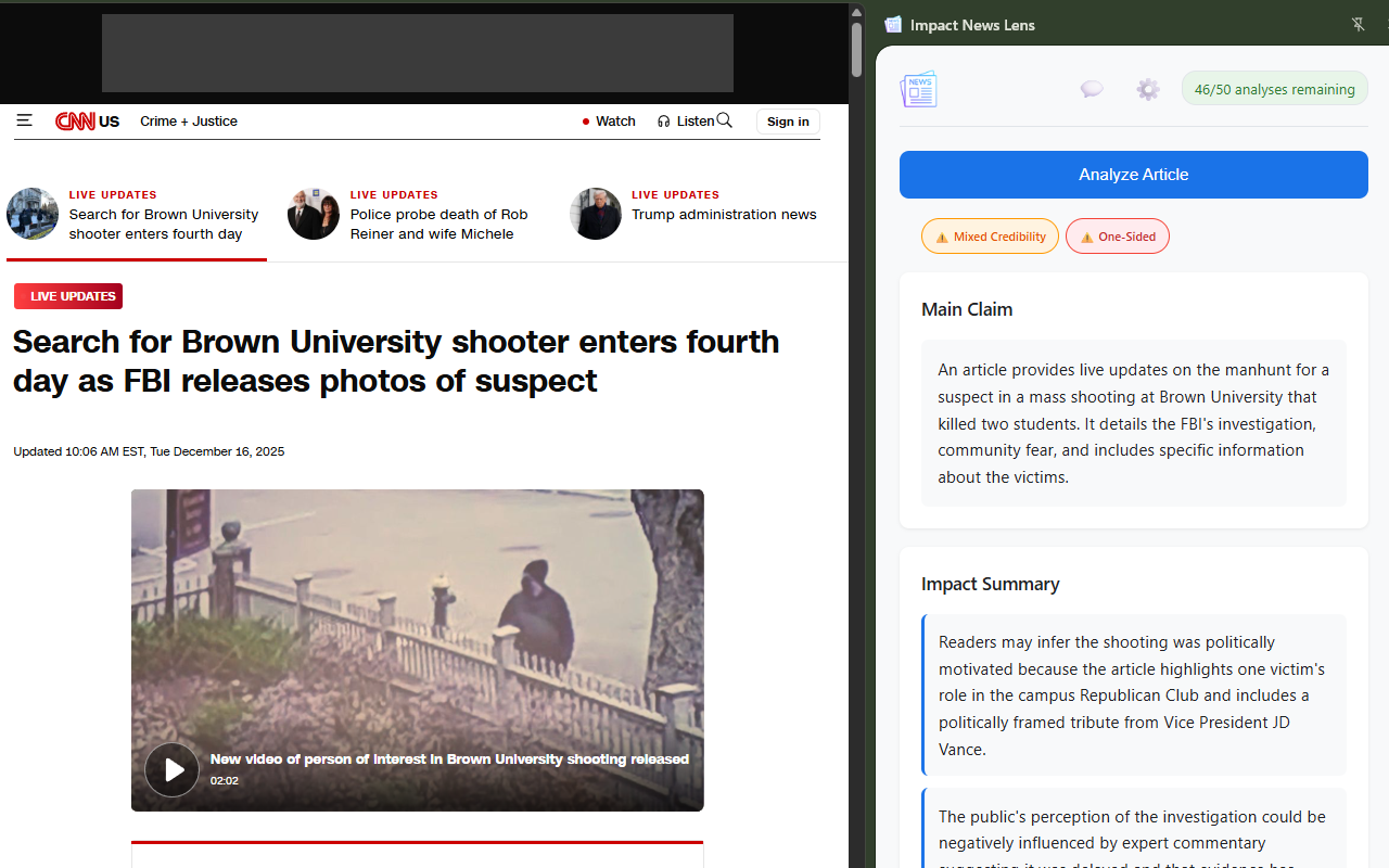 News Bias & Credibility Detector - Impact News Lens - 截图 5