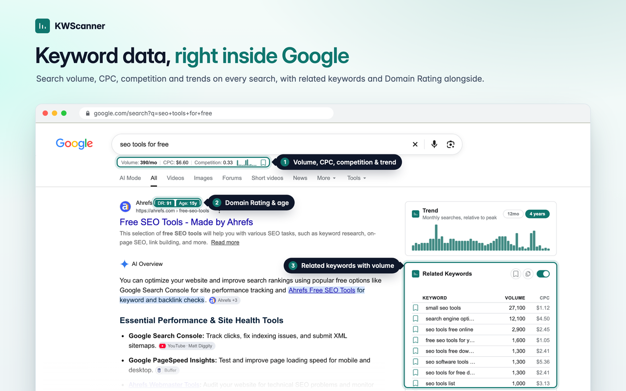 KWScanner — Keyword Research Tool - 截图 2