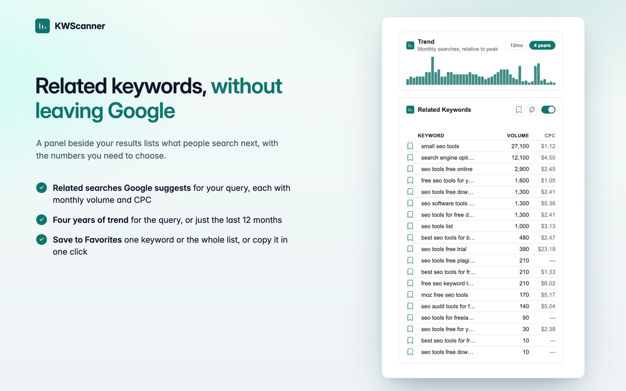 KWScanner — Keyword Research Tool - 截图 3