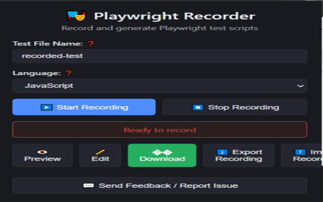 Playwright Test Recorder - 截图 1