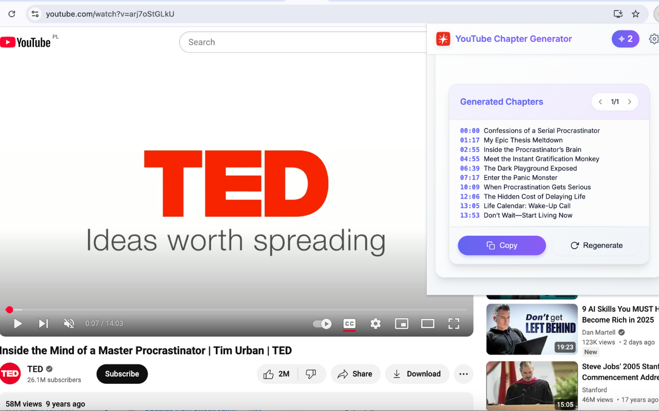 Chapters Pro: AI YouTube Chapter Generator - 截图 3