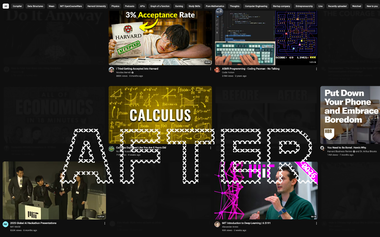 Distraction Free YouTube — AI Filter | Hide Shorts & Recommendations - 截图 1