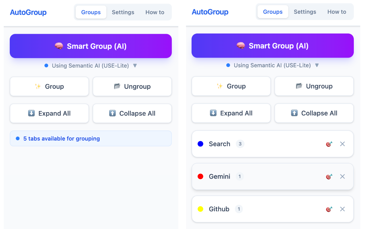 AutoGroup: AI Tab Organizer (Privacy-First) - 截图 3