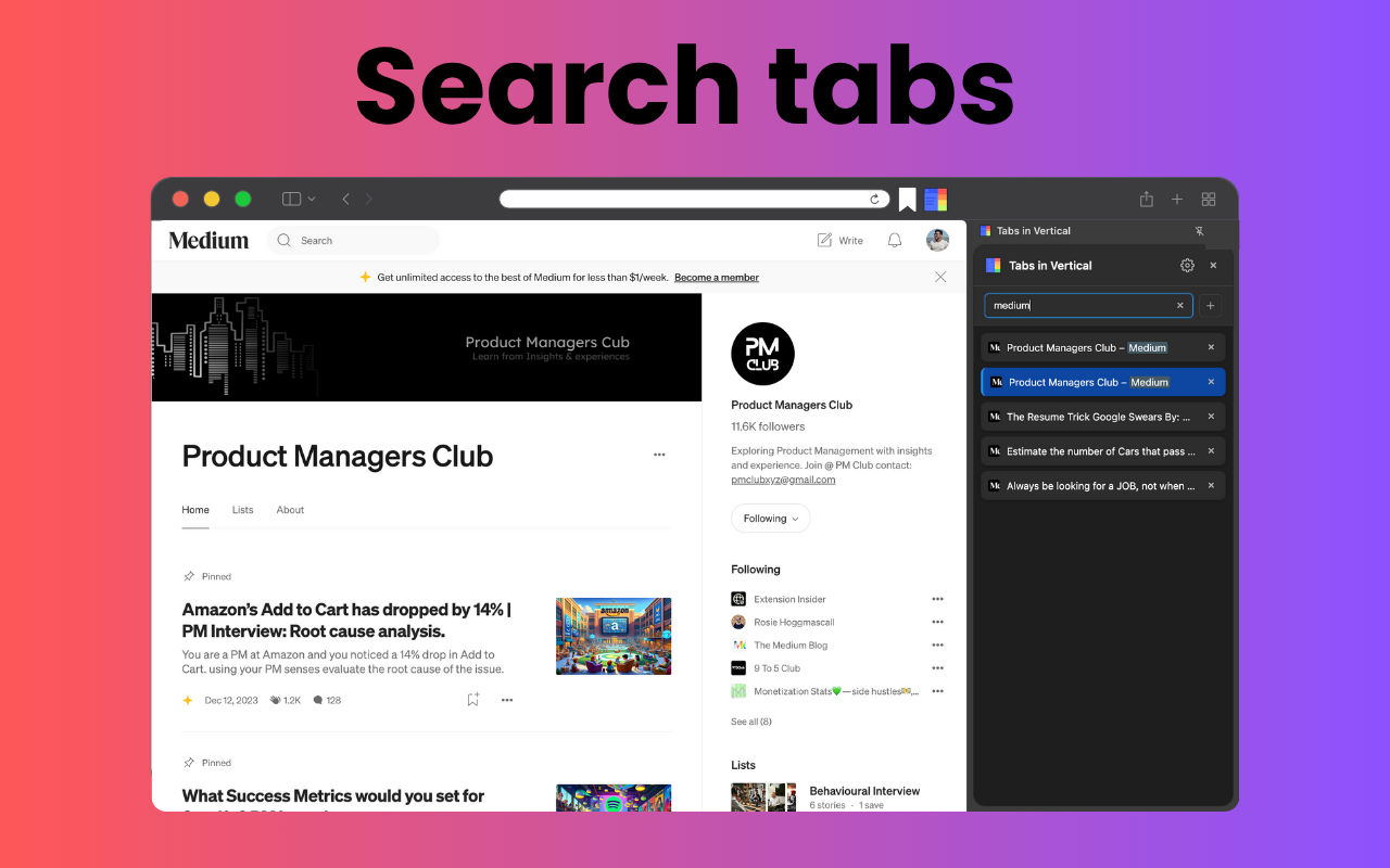 Tabs in Vertical - 截图 2