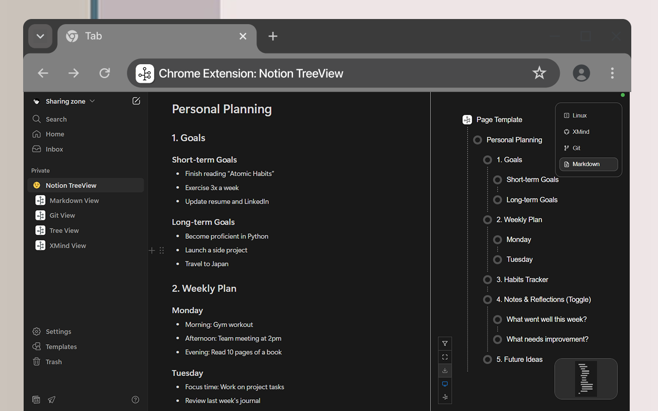 Notion TreeView - 截图 1