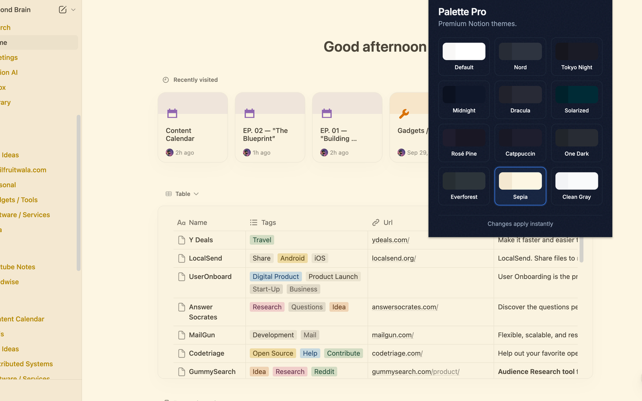 Notion Palette Pro - 截图 1