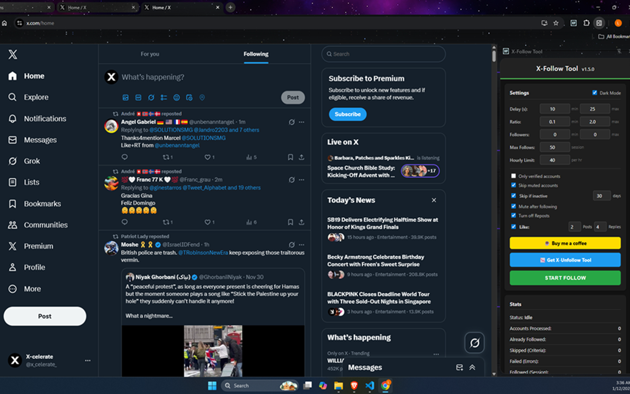 X-Follow Tool – Bulk Follow on X (Twitter) - 截图 2