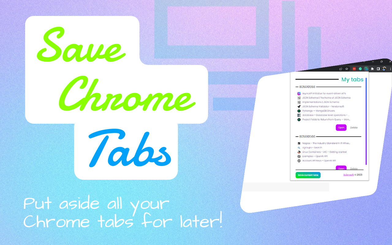 Save Chrome Tabs - 截图 2
