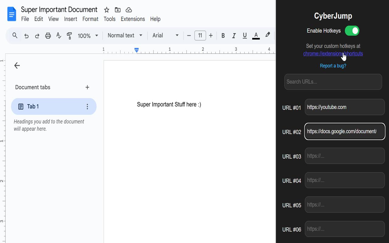Chrome Shortcuts – Open Sites & Pages Instantly via Custom Keyboard Hotkeys - 截图 3