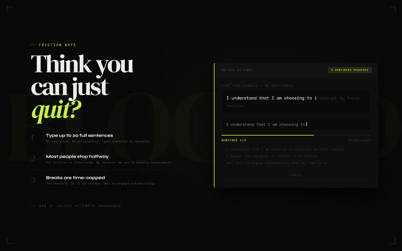 Veil – The Intelligent Website Blocker - 截图 2