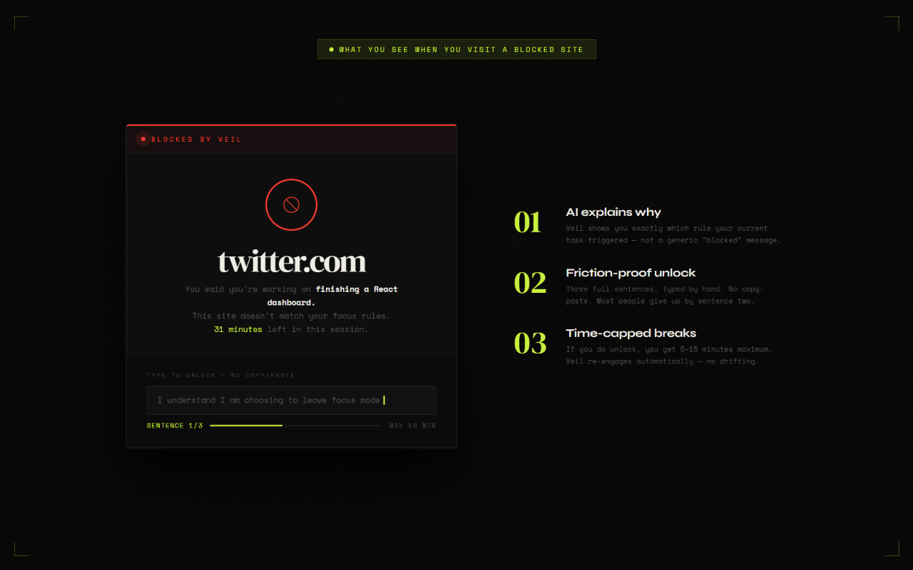 Veil – The Intelligent Website Blocker - 截图 4