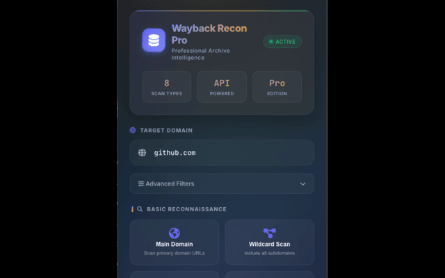 Wayback Recon Pro - 截图 2