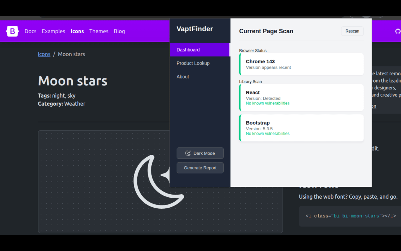 VaptFinder: Vulnerability & Library Detector - 截图 1