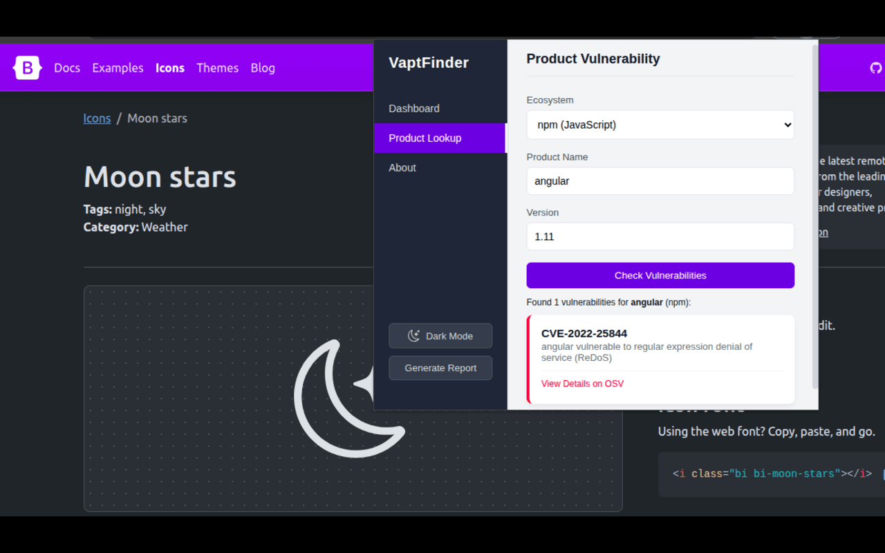 VaptFinder: Vulnerability & Library Detector - 截图 3