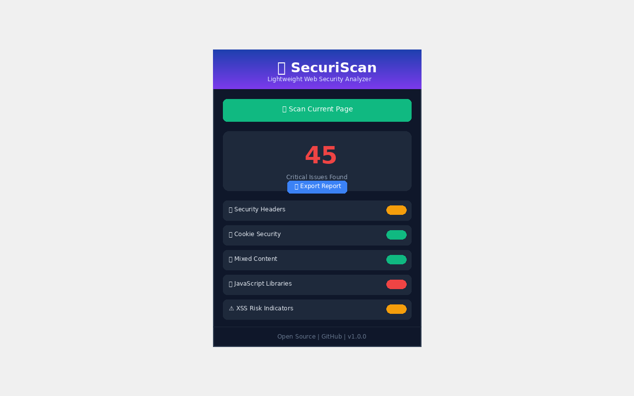 SecuriScan - Web Security Analyzer - 截图 1