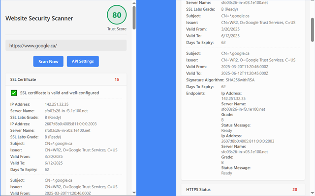 Website Security Scanner - 截图 2