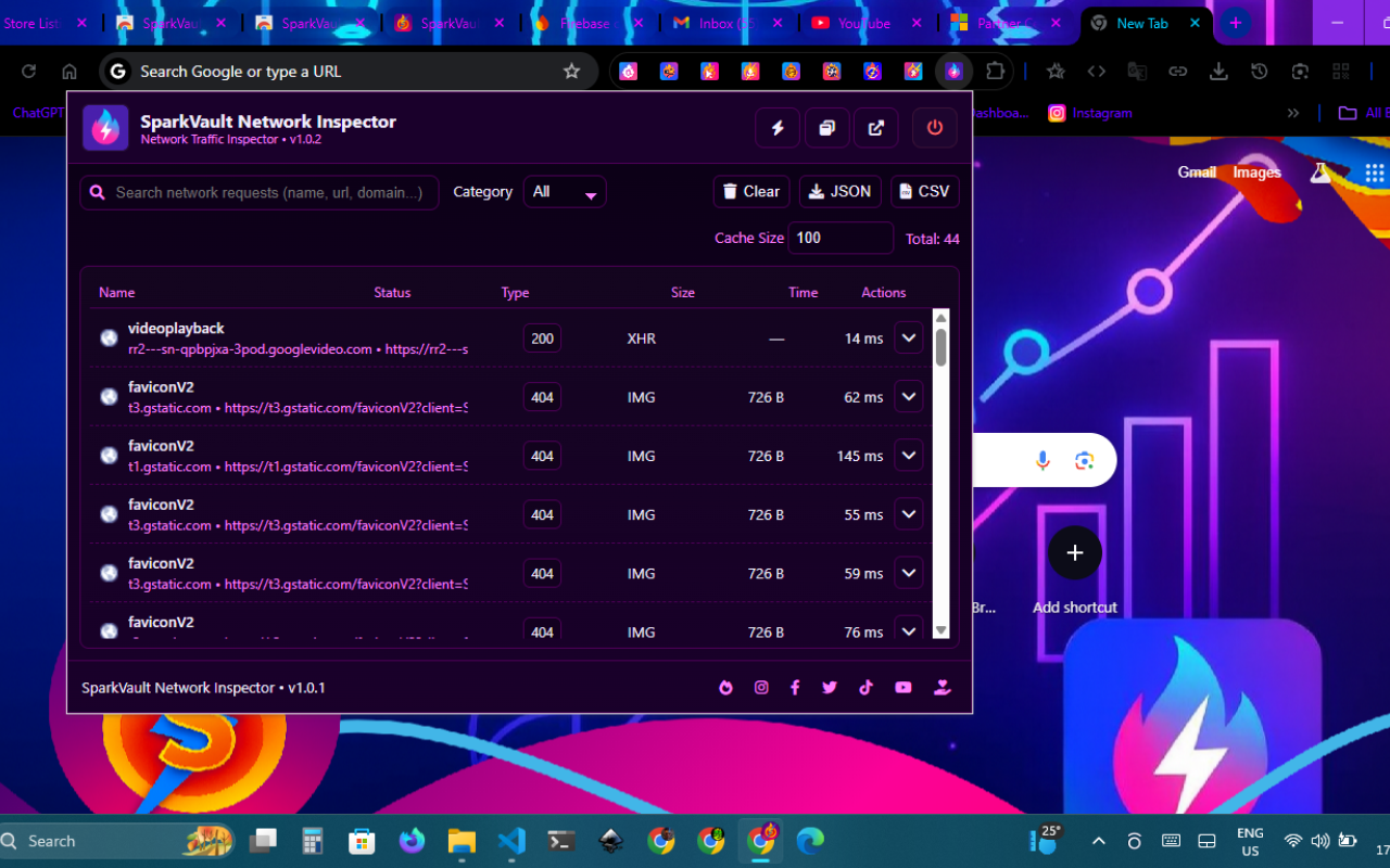 SparkVault Network Inspector - 截图 2