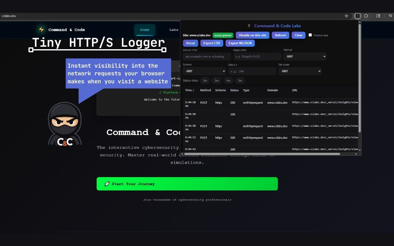 Tiny HTTP/S Logger - 截图 3
