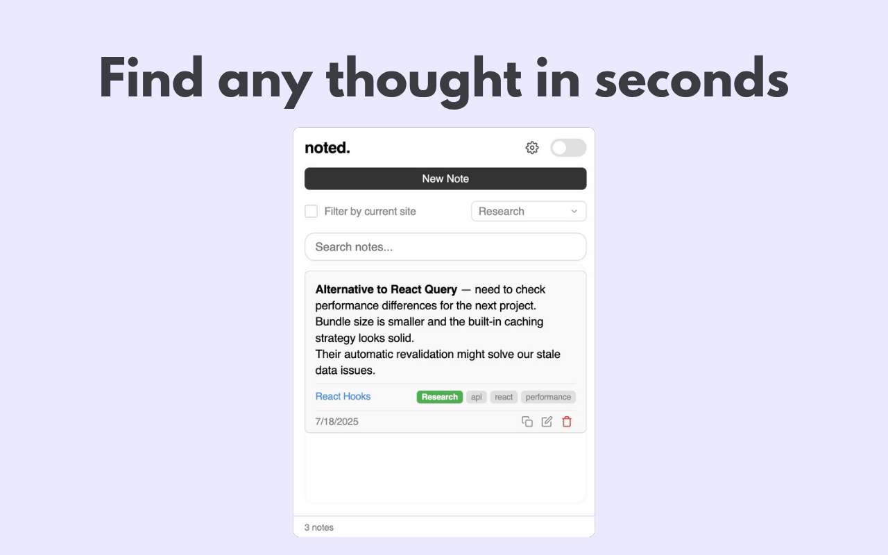 noted | Contextual Note Taking & Web Clipper - 截图 4