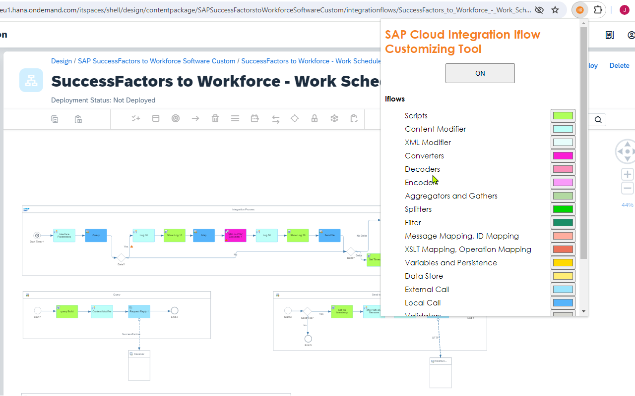 SAP Cloud Integration Iflow Customizing Tool - 截图 1